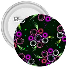 Floral Pattern Non Seamless Flower 3  Buttons