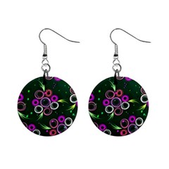 Floral Pattern Non Seamless Flower Mini Button Earrings