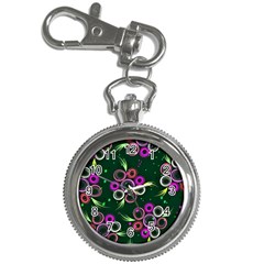 Floral Pattern Non Seamless Flower Key Chain Watches