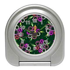 Floral Pattern Non Seamless Flower Travel Alarm Clock by Wegoenart