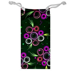 Floral Pattern Non Seamless Flower Jewelry Bag by Wegoenart