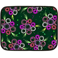 Floral Pattern Non Seamless Flower Fleece Blanket (mini) by Wegoenart