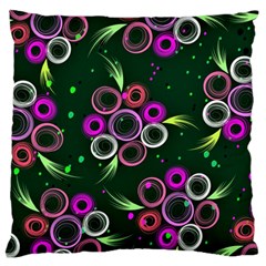 Floral Pattern Non Seamless Flower Large Flano Cushion Case (one Side) by Wegoenart