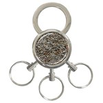 Screws Scrap Metal Rusted Screw Art 3-Ring Key Chain Front