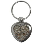 Screws Scrap Metal Rusted Screw Art Key Chain (Heart) Front