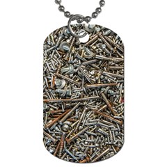 Screws Scrap Metal Rusted Screw Art Dog Tag (One Side)