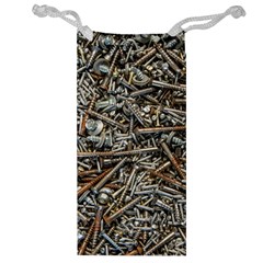 Screws Scrap Metal Rusted Screw Art Jewelry Bag by Wegoenart