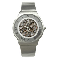 Screws Scrap Metal Rusted Screw Art Stainless Steel Watch by Wegoenart