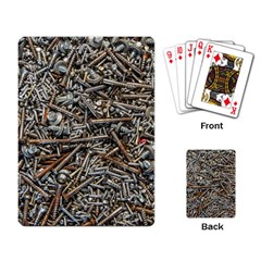 Screws Scrap Metal Rusted Screw Art Playing Cards Single Design (rectangle) by Wegoenart