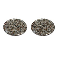 Screws Scrap Metal Rusted Screw Art Cufflinks (Oval)