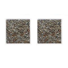 Screws Scrap Metal Rusted Screw Art Cufflinks (Square)