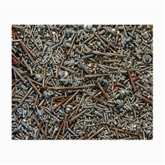 Screws Scrap Metal Rusted Screw Art Small Glasses Cloth (2 Sides)