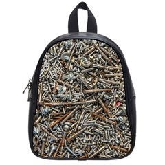 Screws Scrap Metal Rusted Screw Art School Bag (Small)