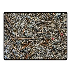 Screws Scrap Metal Rusted Screw Art Fleece Blanket (small) by Wegoenart