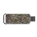 Screws Scrap Metal Rusted Screw Art Portable USB Flash (Two Sides) Back