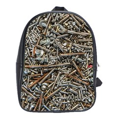 Screws Scrap Metal Rusted Screw Art School Bag (XL)