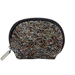 Screws Scrap Metal Rusted Screw Art Accessory Pouch (Small)