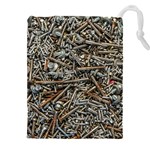 Screws Scrap Metal Rusted Screw Art Drawstring Pouch (4XL) Front