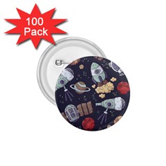 Hand-drawn-pattern-space-elements-collection 1 75  Buttons (100 Pack) 