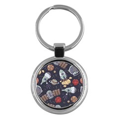 Hand-drawn-pattern-space-elements-collection Key Chain (round) by Jancukart