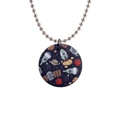 Hand-drawn-pattern-space-elements-collection 1  Button Necklace by Jancukart