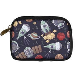 Hand-drawn-pattern-space-elements-collection Digital Camera Leather Case