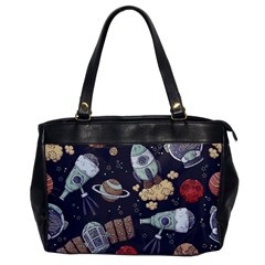 Hand-drawn-pattern-space-elements-collection Oversize Office Handbag