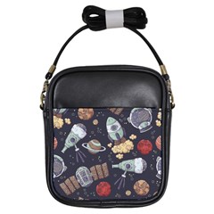 Hand-drawn-pattern-space-elements-collection Girls Sling Bag