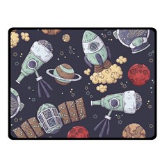 Hand-drawn-pattern-space-elements-collection Fleece Blanket (small)