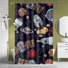 Hand-drawn-pattern-space-elements-collection Shower Curtain 48  X 72  (small)  by Jancukart