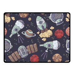 Hand-drawn-pattern-space-elements-collection Double Sided Fleece Blanket (small) 