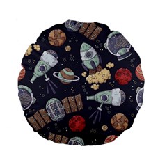 Hand-drawn-pattern-space-elements-collection Standard 15  Premium Flano Round Cushions