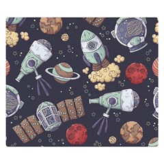 Hand-drawn-pattern-space-elements-collection Double Sided Flano Blanket (small) 