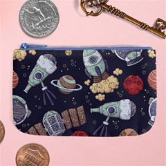 Hand-drawn-pattern-space-elements-collection Large Coin Purse by Jancukart