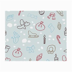 Winter Pattern Background Element Small Glasses Cloth (2 Sides) by Ravend