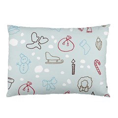 Winter Pattern Background Element Pillow Case (two Sides) by Ravend