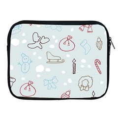 Winter Pattern Background Element Apple Ipad 2/3/4 Zipper Cases by Ravend