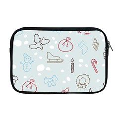 Winter Pattern Background Element Apple Macbook Pro 17  Zipper Case by Ravend