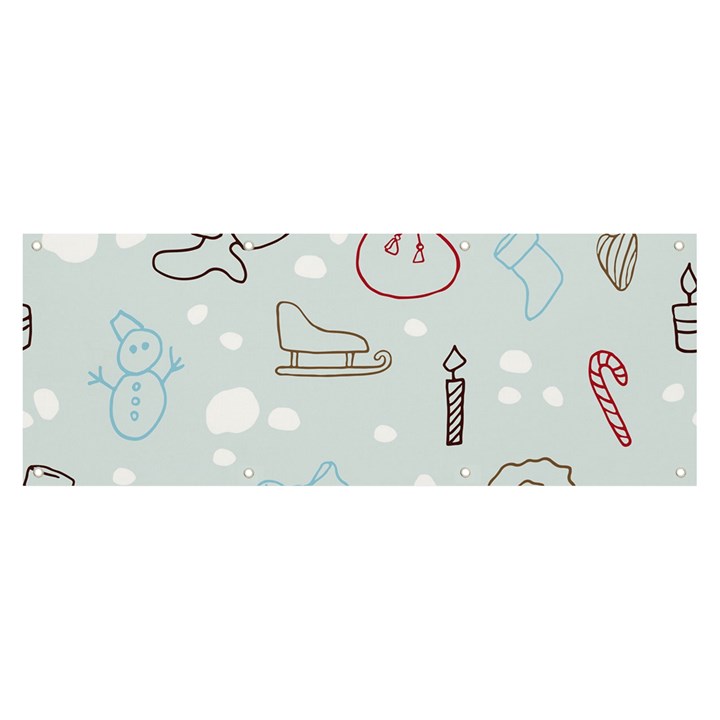 Winter Pattern Background Element Banner and Sign 8  x 3 