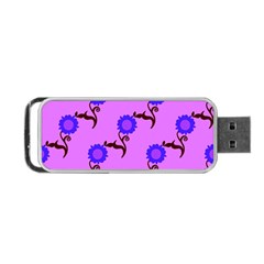 Illustration Flower Floral Design Pattern Portable Usb Flash (two Sides) by Ravend