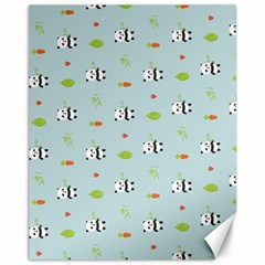 Background Pattern Panda Bamboo Canvas 11  X 14  by Ravend