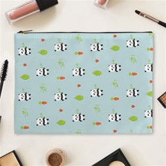 Background Pattern Panda Bamboo Cosmetic Bag (xl) by Ravend