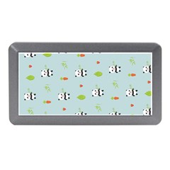 Background Pattern Panda Bamboo Memory Card Reader (mini) by Ravend