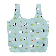 Background Pattern Panda Bamboo Full Print Recycle Bag (l) by Ravend