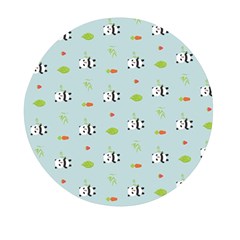 Background Pattern Panda Bamboo Mini Round Pill Box (pack Of 5) by Ravend