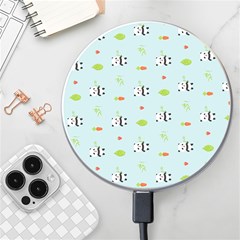 Background Pattern Panda Bamboo Wireless Charger by Ravend