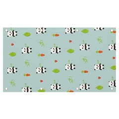 Background Pattern Panda Bamboo Banner And Sign 7  X 4  by Ravend