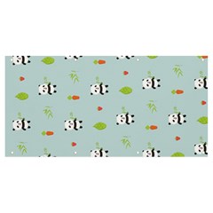 Background Pattern Panda Bamboo Banner And Sign 8  X 4  by Ravend