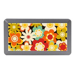 Floral Retro Vintage Blossom Memory Card Reader (mini) by Ravend