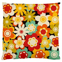 Floral Retro Vintage Blossom Standard Flano Cushion Case (two Sides) by Ravend